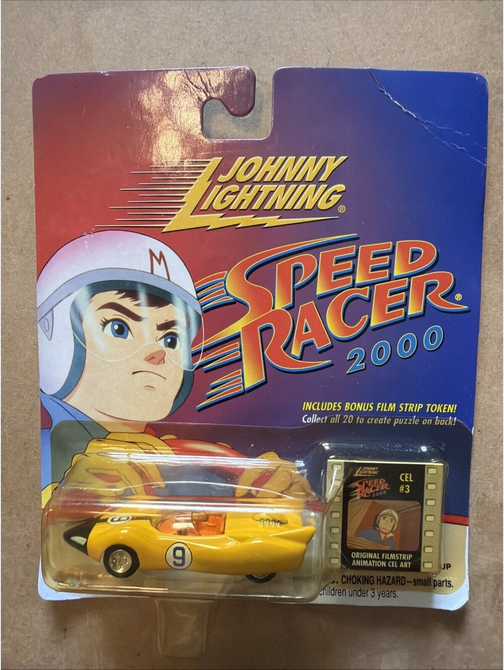 Johnny Lightning Speed Racer 2000 #9 Racing X Shooting Star Car Cel #3 Sealed